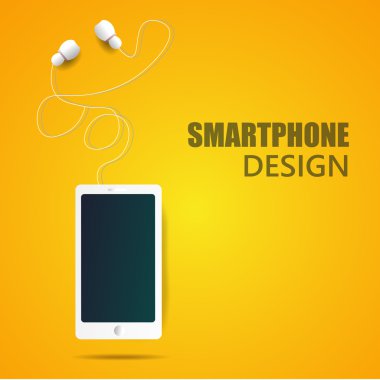 gerçekçi vektör akıllı telefon ve kulaklık illüstrasyon