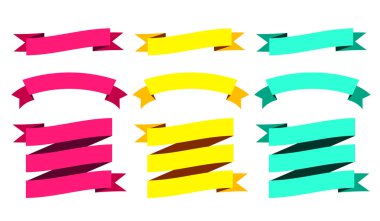 Modern Kurdeleler Büyük Set. Farklı Şekiller. Vektör İzole İllüstrasyon