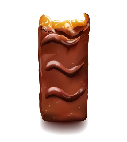 Concetto di barretta al cioccolato. Illustrazione vettoriale realistica . — Vettoriale Stock