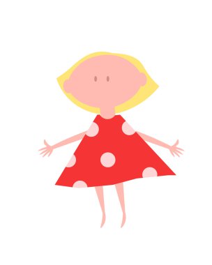 Küçük kız vektör. Çocuk