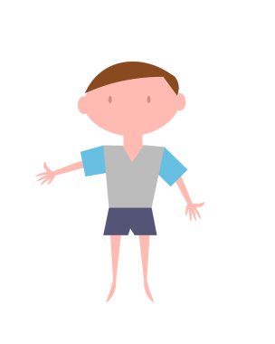 Küçük çocuk. Vektör çocuk