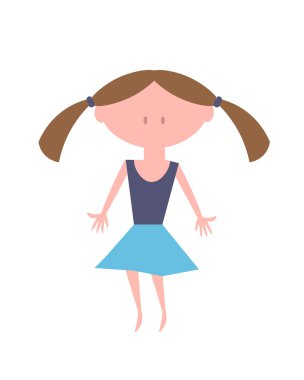 Küçük kız vektör. Çocuk