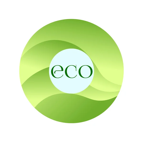 Etiqueta Verde para Fresco, Vegan, Eco, Orgânico, Produtos naturais. Projeto do vetor isolado no fundo branco . — Vetor de Stock