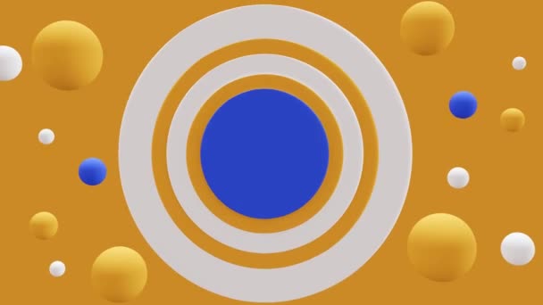 Motion Graphics Design Looped Footage Rendered Abstract Video Simple Shapes — Stock Video