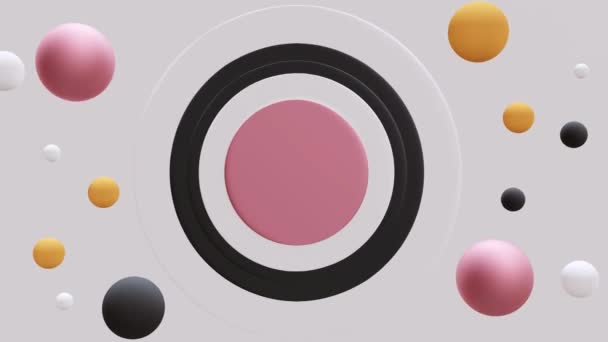 Motion Graphics Design Looped Footage Renderizado Vídeo Abstrato Com Formas — Vídeo de Stock