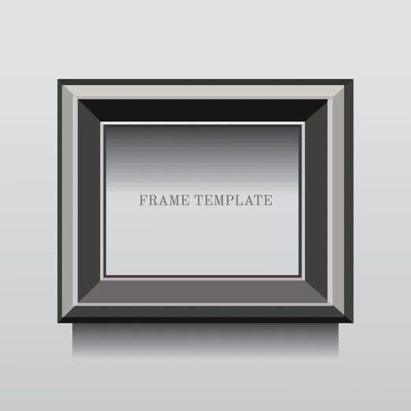 Gray metal classic frame tamplate — Stock Vector