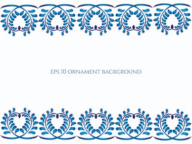 Eski geleneksel can süsleme. Vektör arka plan.