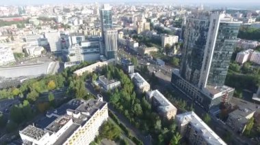 Hava atış. Gökdelen. Şehir merkezinde. Kiev Ukrayna