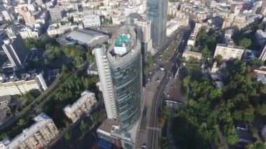 Hava atış. Gökdelen. Şehir merkezinde. Kiev Ukrayna