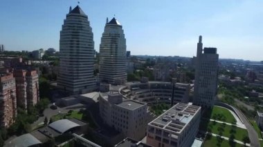 Dnipropetrovsk şehir Ukrayna Hava görünümünü. Dnipropetrovsk Merkezi. Ukrayna