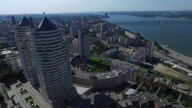 Dnipropetrovsk şehir Ukrayna Hava görünümünü. Dnipropetrovsk Merkezi. Ukrayna