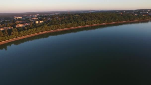 Aerial View of Coast. Svetlovodsk city Ukraine — Stock Video