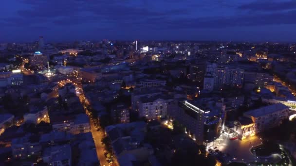 Luchtfoto Kiev St. Michael St. Michael's Cathedral Square. Dag van Europa. Freegen — Stockvideo