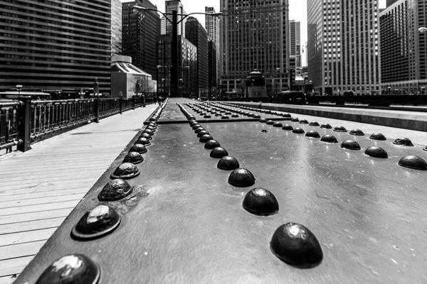 Chicago ulicy fotografii, czarno-białe — Zdjęcie stockowe