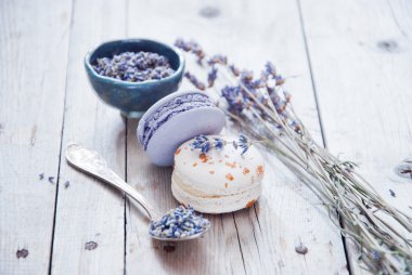 Fransızca lavanta macaroons