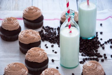 çikolata kumlama ile çikolata cupcakes