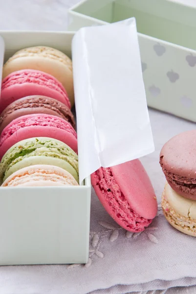 Macaron francia süteményeket — Stock Fotó