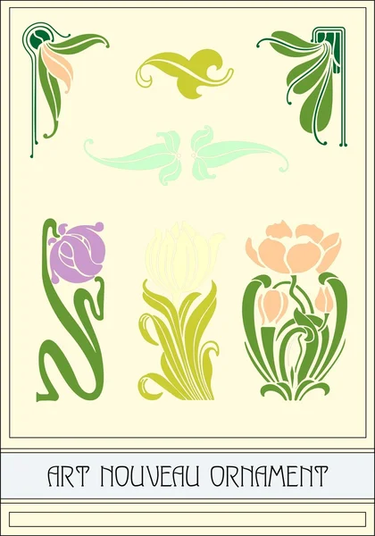 Decoración Vector Art Nouveau — Archivo Imágenes Vectoriales