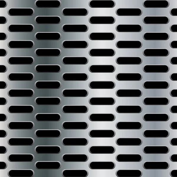 Steel background with seamless ellipse perforated carbon texture background. — ストックベクタ