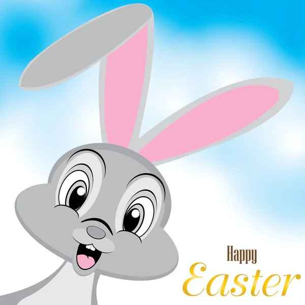 Paskalya tavşanı tasarım. Mutlu Paskalya gününde güzel bir gökyüzü. Beyaz arka plan üzerinde izole Paskalya günü.