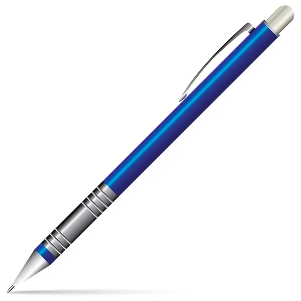 Vektorstift. dunkelblauer Stift isoliert auf weißem Hintergrund. Objektwerkzeug. — Stockvektor