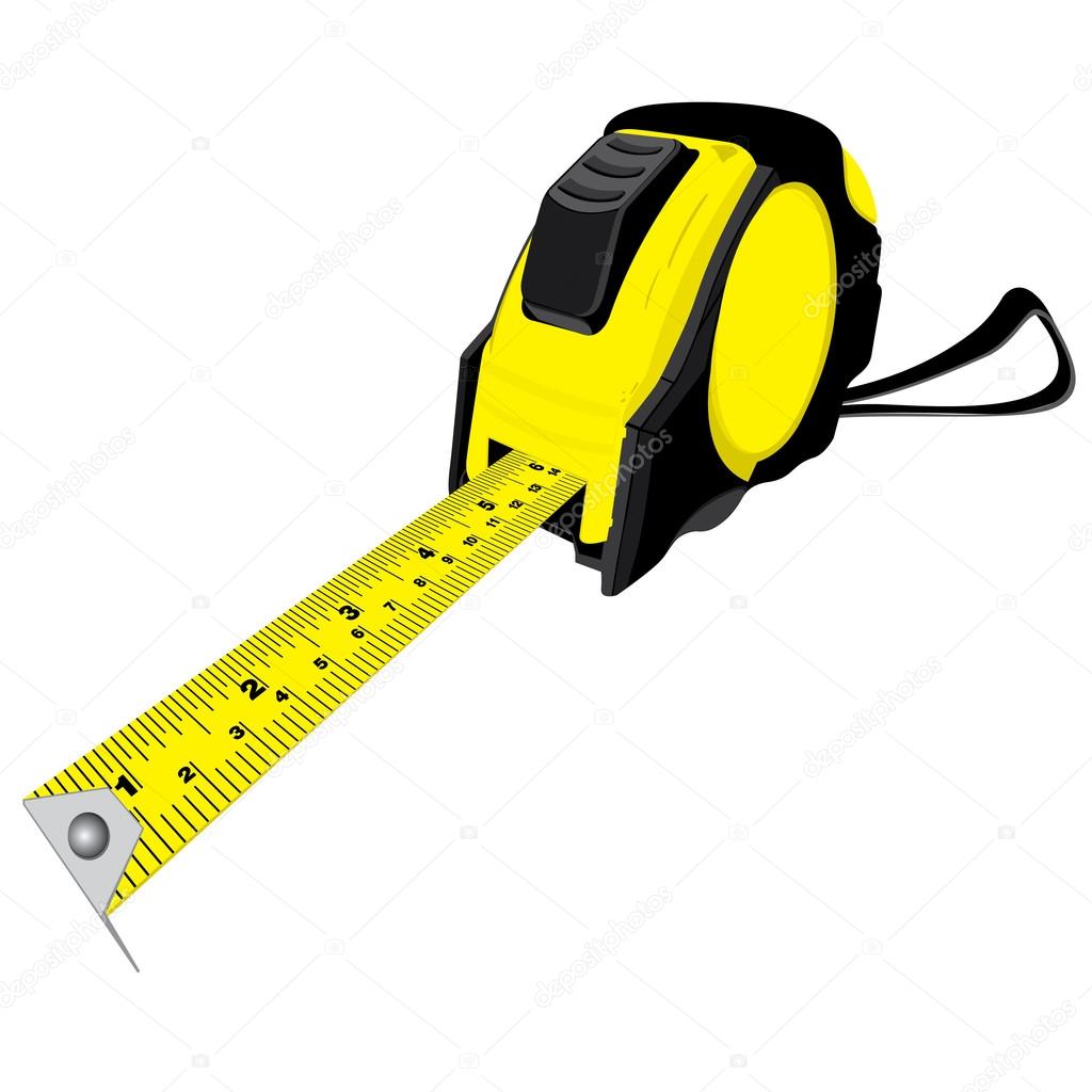 Tape measure isolated on white background.