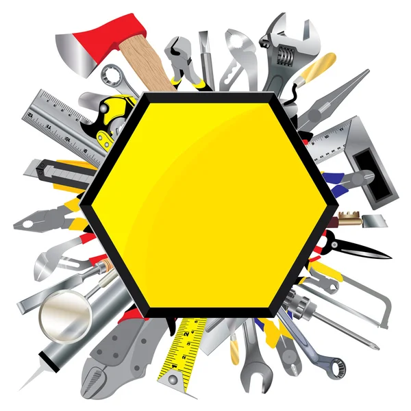 Diseño de herramientas. Herramienta de objetos. Signo y símbolo del servicio de herramientas aislados sobre fondo blanco . — Vector de stock