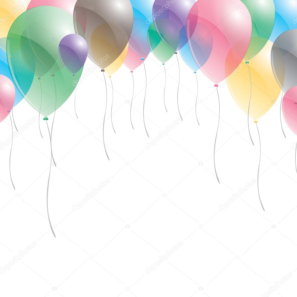 Balloons Background Balloons On Sky Background Multicolored Balloons Vector Image By C Aom Hotmail Com Vector Stock