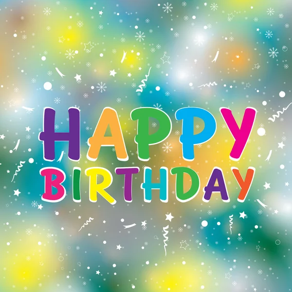 İyi ki doğdun renkli arka plan üzerinde. Doğum günün kutlu olsun. — Stok Vektör