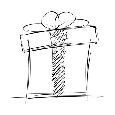 Beyaz arka planda izole edilmiş beyaz hediye kutusu.