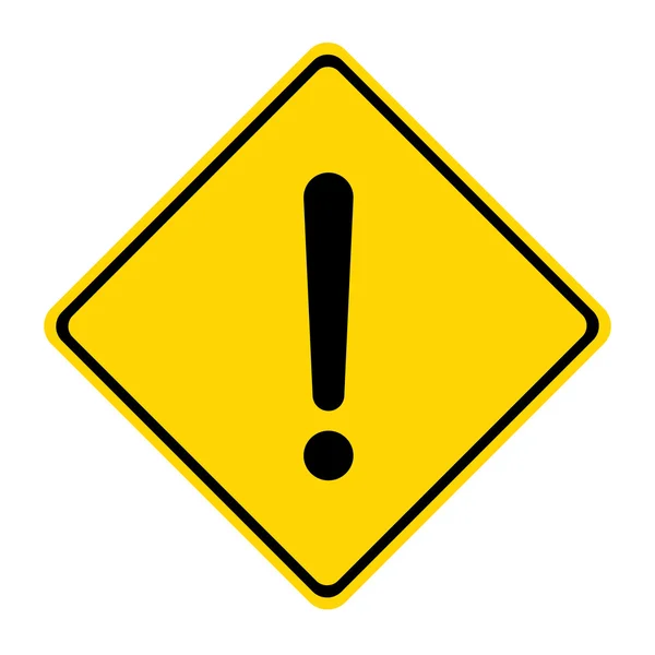 Hazard warning sign. Square symbol isolated on white background. — Stock Vector