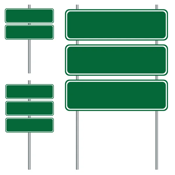 Чистый зеленый дизайн дорожных знаков изолированы на белом фоне . — стоковый вектор