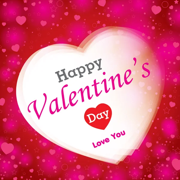 Feliz día de San Valentín sobre fondo rojo. Vector corazón colorido en el fondo del Día de San Valentín . — Archivo Imágenes Vectoriales