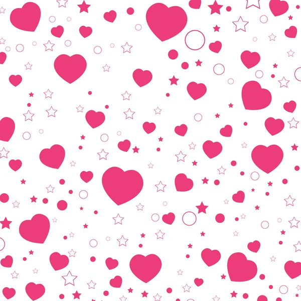 Valentine's Day and Pink Heart isolated on white background. Vector Valentine's Day Background. — Stock Vector