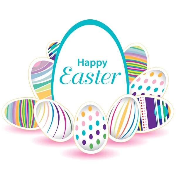Easter day for egg on vector design. Colorful egg isolated on white background. — Stock Vector