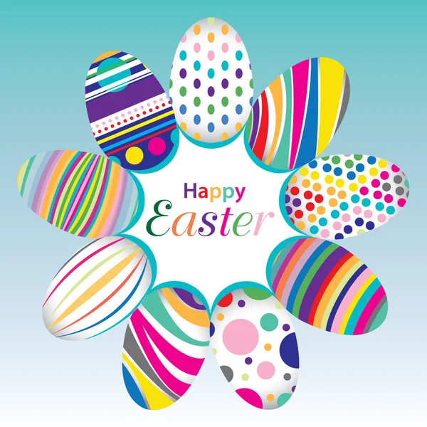 Easter day for egg isolated on vector design. Colorful graphic pattern for eggs. — Stock Vector