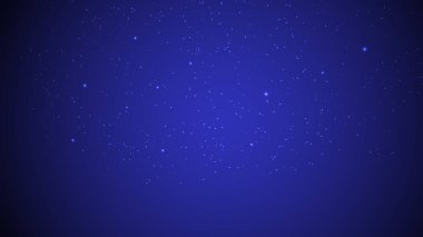 Abstract blue background featuring glowing stars and particles creating a dreamy cosmic atmosphere, vector illustration
