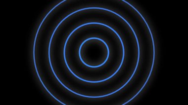 Renkli geometrik arkaplan, Radyo dalgaları difüzyon ve dijital mavi daire animasyonu