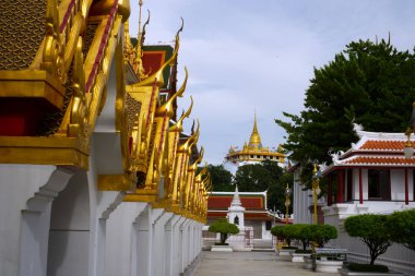 Bangkok 'un Altın Dağı Wat Ratchanatdaram' dan görüldü, Bangkok Tayland 'ın popüler turistik beldeleri