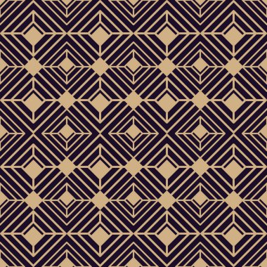 Koyu arkaplanda altın çizgili sanat eseri olan zarif, pürüzsüz geometrik desen.