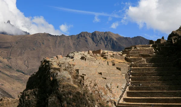 Peru, kutsal vadi, Ollantaytambo Inca Kalesi — Stok fotoğraf