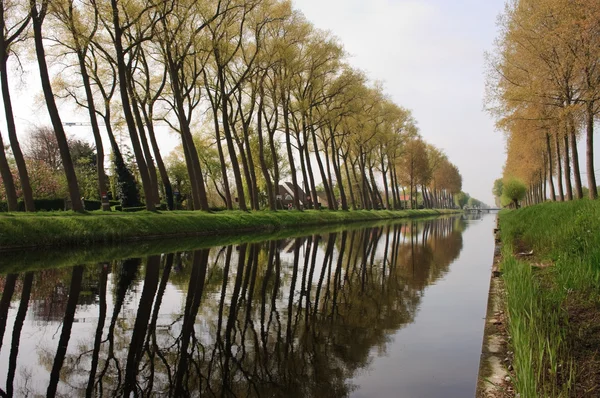 Kanaal Brugge, Vlaanderen, België Stockfoto