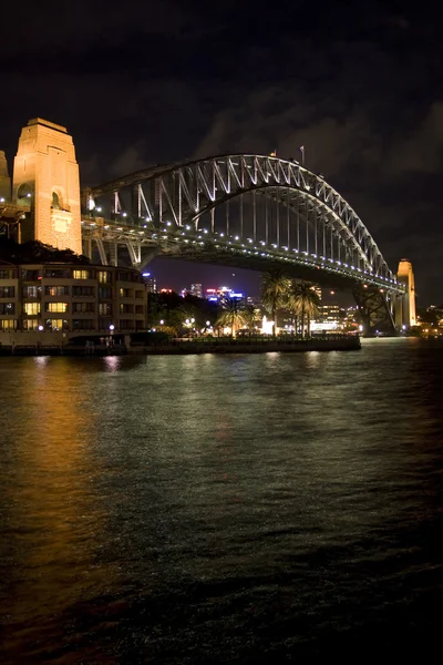 Sydney Bridge natt — Stockfoto