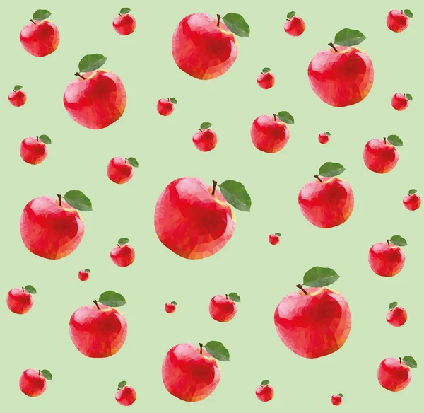 Patroon met rode appels — Stockvector