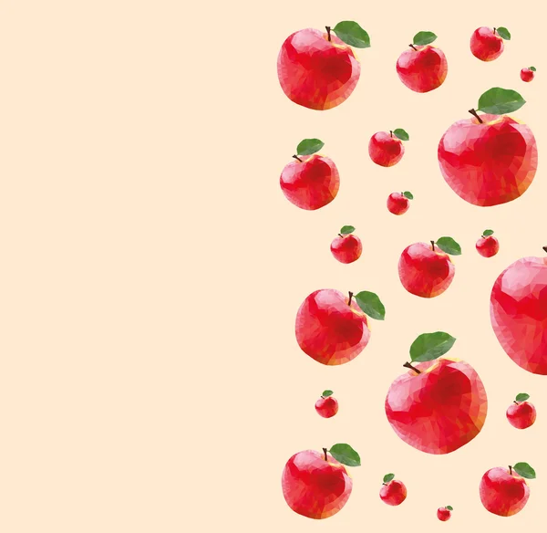赤いリンゴとパターン — ストックベクタ