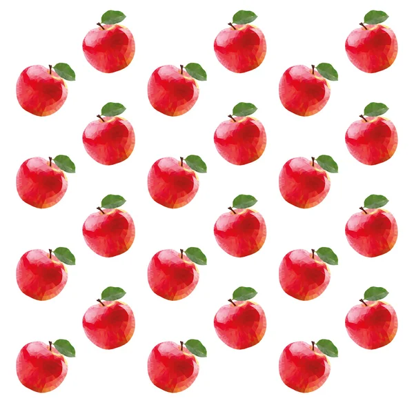 Patroon met rode appels — Stockvector