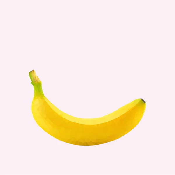 Una banana nella tecnica di triangolazione — Vettoriale Stock