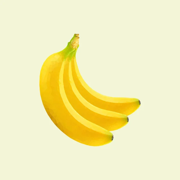 Une banane en technique de triangulation — Image vectorielle