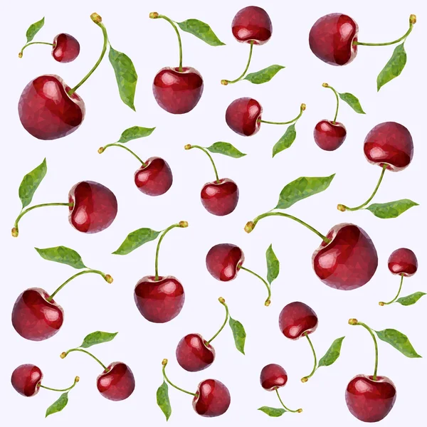 Pattern with cherry — Stock Vector
