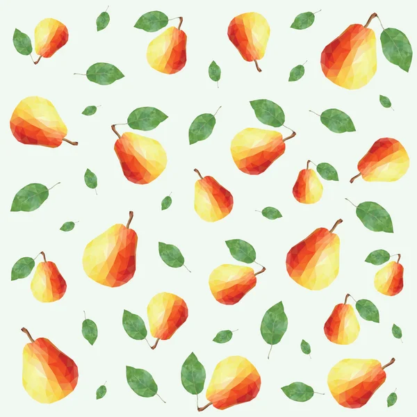 三角形分割手法で pear パターン — ストックベクタ